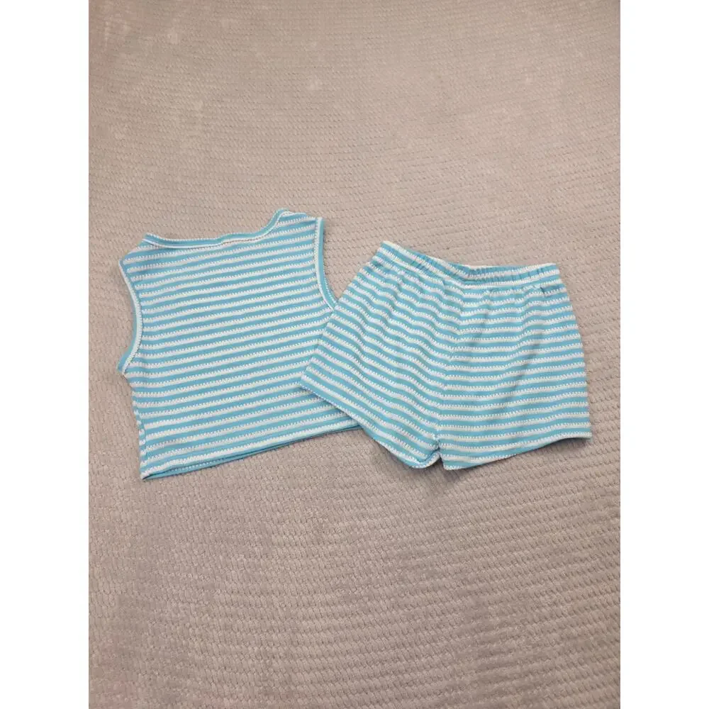 Girls 2 Piece Set Size 11 Starfish Patterned Shorts & Tank Set